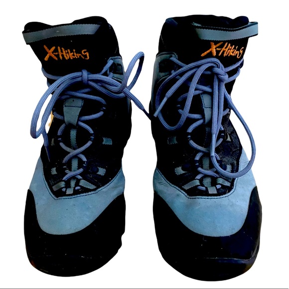 SALOMON X-Hiking Contagrip Clima-Dry Black & Gray High Top Boots-9 Women’s 10.5 - Picture 1 of 10